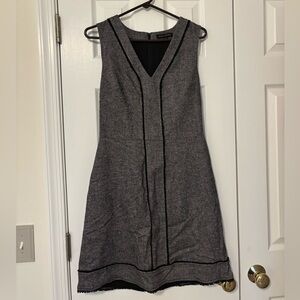 Banana Republic Charcoal V-Neck Midi Dress